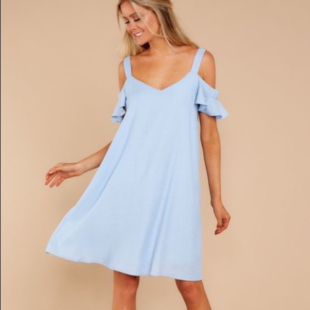 Red Dress Boutique Cold Shoulder Blue Dress